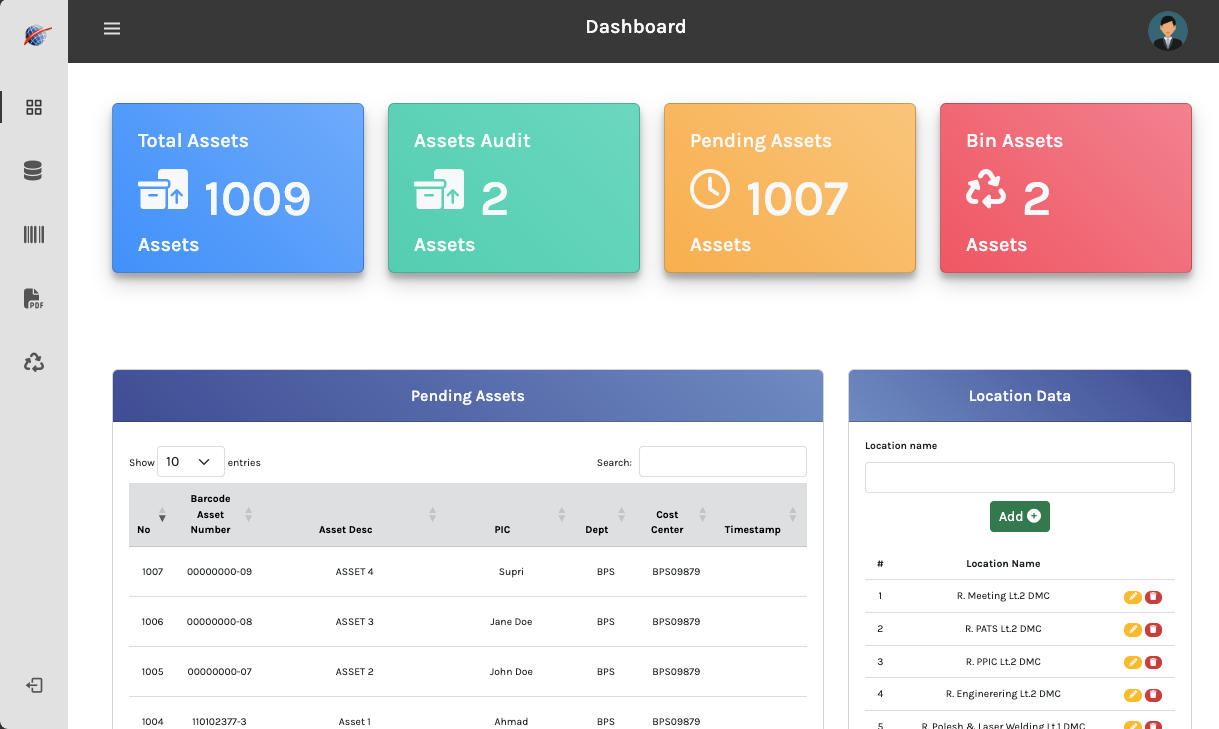 Asset Management System for EDC